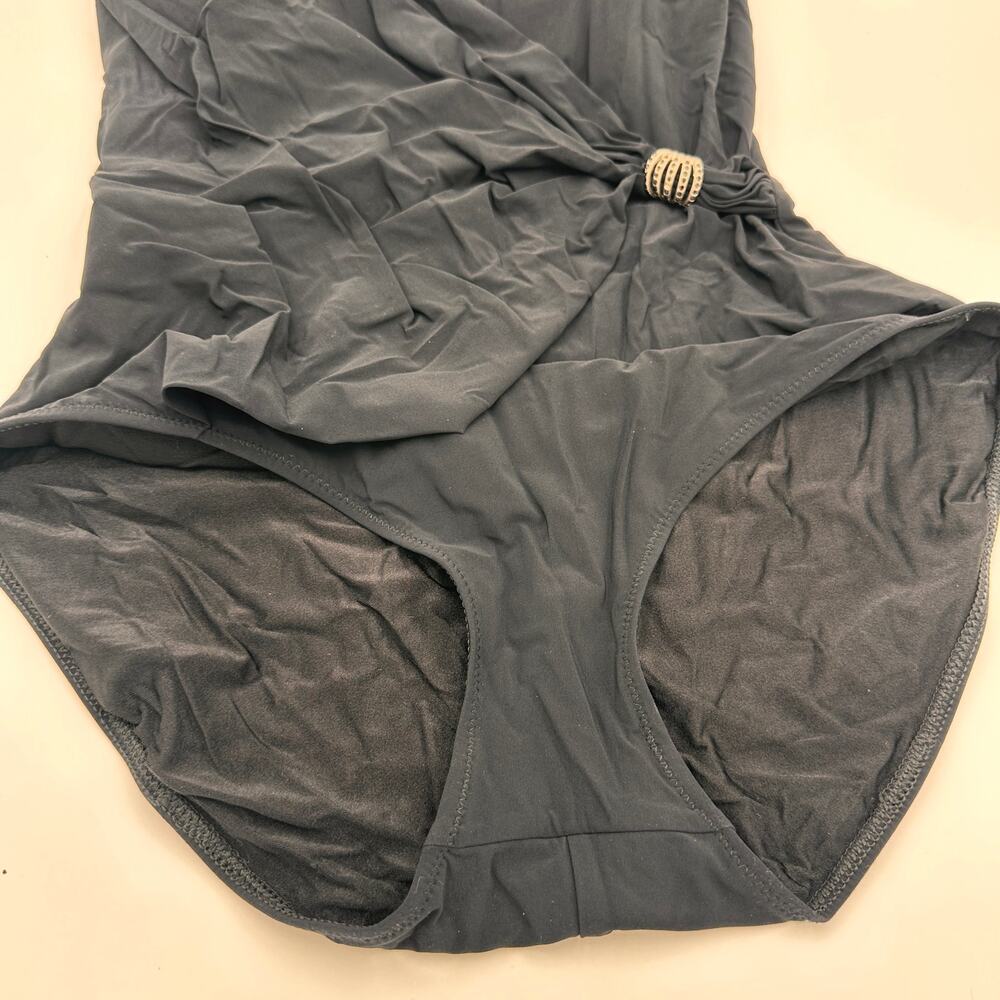 Gottex Black Wrap Swimsuit One Piece Size 16 - Picture 6 of 11